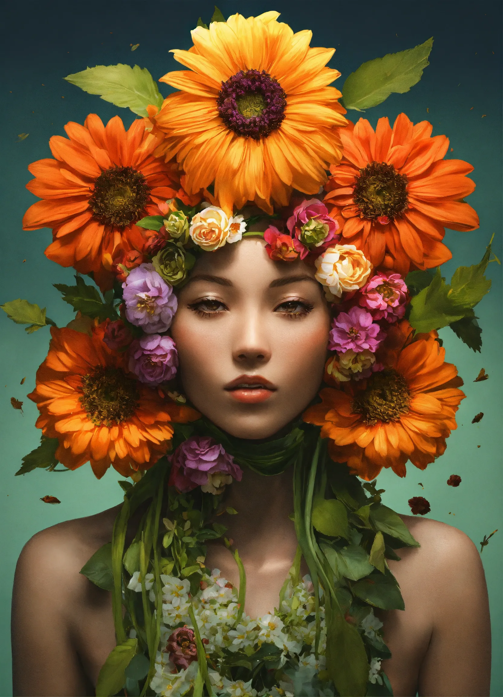 Shade garden with ferns and ground covers